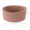 REGALWOVEN Home Decor Entryway Desk Key Tray Round Woven Storage Basket 2 Pcs - 2 of 4