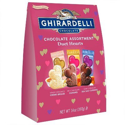 Ghirardelli Valentine's Chocolate Assortment Duet Hearts Bag - 14oz
