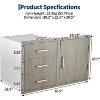 Stainless Steel Outdoor Kitchen Door Drawer Combo,Triple Drawers & Access Door, Propane Storage Adjustable Garbage Ring, Weather-Resistant Flush Mount - 2 of 4