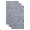 Design Imports Navy/Off-White Tonal Recycled Cotton Waffle Dishtowel Set/3 - 3 of 4
