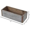 Cheung's Fiorel Rectangular Gray Wood Planter - Small - 4 of 4