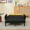Corduroy Loveseat with Storage Pocket, USB Charger and Recliner/Daybed Function - 4 of 4