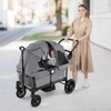 Infans Wagon Stroller for 2 Kids Push Pull Double Stroller with Adjustable Handle - 3 of 4