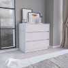 NicBex 3 Drawers Dresser for Bedroom,Simple Style Wooden Dresser with Free Handle,Dressers for Kids Room,Living Room,Entry and Hallway,White - 4 of 4