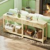 ORRD 35" Narrow Console Table with Drawers, Fluted Design & Gold Pulls for Entryway & Living Room - 2 of 4