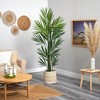 Nearly Natural 7-ft Kentia Artificial Palm in Handmade Natural Cotton Multicolored Woven Planter - 4 of 4