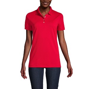 Lands' End Women's Short Sleeve Polyester Polo Shirt - 1 of 2