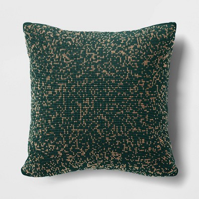 Mini Beaded Square Throw Pillow