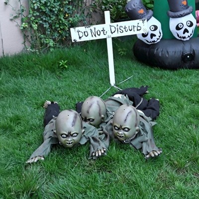 Yescom 3Pack Halloween Animated Crawling Baby Zombie Sensor Activated ...