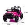 12V 2WD Kids Ride on Jeep Car, Ride on UTV Toys W/2.4G Remote, 4-wheel suspension, Bluetooth & Music, MP3, LED Lights - 2 of 4