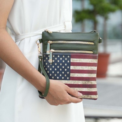 MKF Collection Patriotic Flag Crossbody Bag Vintage – Fourth of July Americana Handbag, Genesis | MKF Collection by Mia K - Rose Pink — фото 2