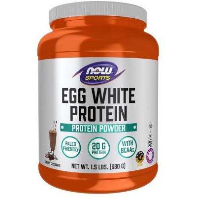 Egg White Protein - Rich Chocolate by Now Foods  -  1.5 lbs Powder