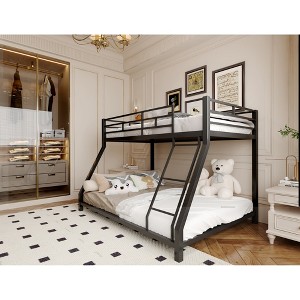 Twin Size Bunk Bed with Safety Guardrail and Ladder - 1 of 4
