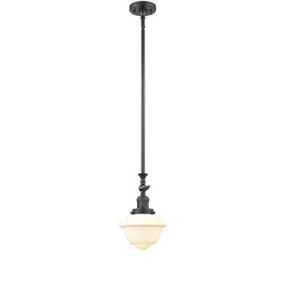 Oxford - 1 Light Stem Hung Tiltable Mini Pendant In Traditional Style-12 Inches Tall and 7.5 Inches Wide