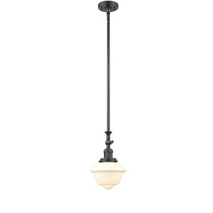 Oxford - 1 Light Stem Hung Tiltable Mini Pendant In Traditional Style-12 Inches Tall and 7.5 Inches Wide - 1 of 1