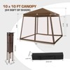 EAGLE PEAK 10x10ft Slant Leg Pop up Gazebo Patio Canopy Tent Shelter with Netting - 3 of 4