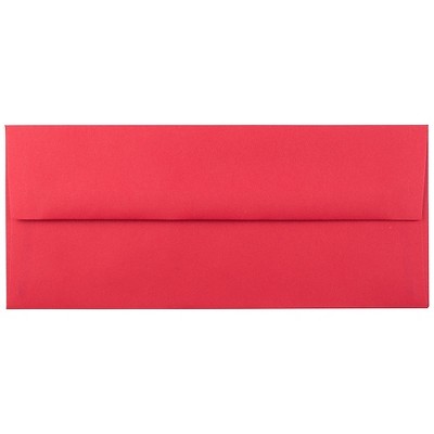 JAM Paper #10 Business Colored Envelopes 4.125 x 9.5 Red Recycled 67161