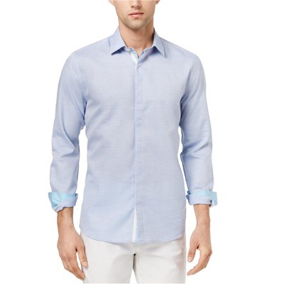 Ryan Seacrest Mens Heather Sport Button Up Shirt