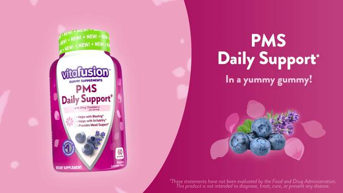 vitafusion PMS Daily Support Women&#39;s Gummy Supplement - 60ct, 2 of 10, play video