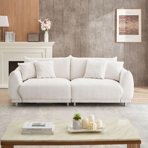 NicBex Couches for Living Room Armless Convertible Sleeping Single Sofa Bed Velvet Upholstered Couch with Removable Back for Apartment - 1 of 4