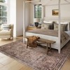 Lahome Vintage Full Coverage Floral Border Short Pile Velvet Rectangular Indoor Area Rug - 3 of 4
