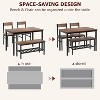 Dining Table Set for 4, Kitchen Table Set with 2 Chairs and Bench, Dining Room Table Sets for Small Space - 4 of 4