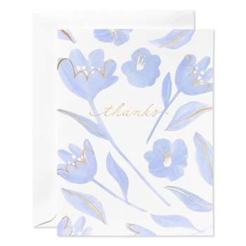 10ct Thank You Cards Purple/White Floral