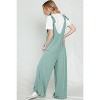 I AM A FASHION JUNKY Green Pockets Oversized Ribbed Wide Leg Jumpsuit - 2 of 4