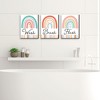 Big Dot of Happiness Hello Rainbow - Boho Kids Bathroom Rules Wall Art - 7.5 x 10 inches - Set of 3 Signs - Wash, Brush, Flush - 2 of 4