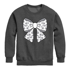 Boys' - Instant Message - Soccer Bow Graphic Long Sleeve Fleece Sweatshirt - 1 of 4