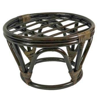 Deep Berry Tufted Papasan Chair with Lacquered Dark Wood Frame