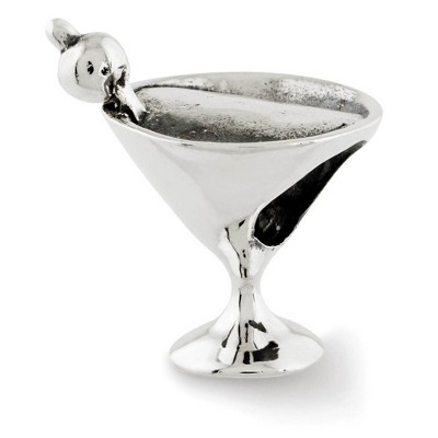 Black Bow Jewelry Sterling Silver Martini Glass Bead Charm