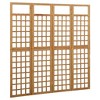 vidaXL Modern Fir Wood Trellis-Room Divider, 63.4" x 70.9" - Durable Outdoor Plant Support, Space-Saving Foldable Design - 3 of 4