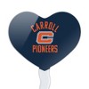 Carroll University Pioneers Logo Heart Love Cupcake Picks Toppers Decoration Set of 6 - 2 of 4