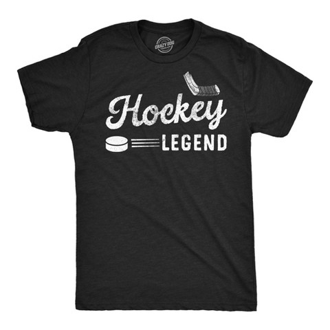 Мужские футболки Crazy Dog T-Shirts, Inc. Mens Funny T Shirts Hockey Legend Sarcastic Sports Graphic Tee for Men - Crazy Dog Men's T Shirt With Hockey Sayings Black M
