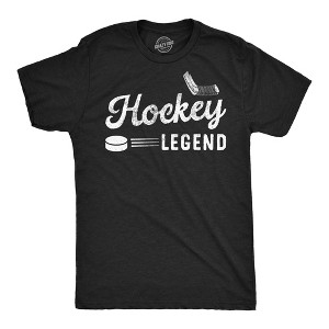 Mens Funny T Shirts Hockey Legend Sarcastic Sports Graphic Tee For Men - Crazy Dog Men's T Shirt - 1 of 4