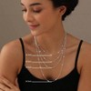 Sterling Silver Station Necklace for Women, Cubic 16 - 24 Inches - 3 of 4