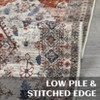 Area Rug, Washable Vintage Oriental Rug - Stain-Resistant Low Pile Non Slip Carpet for Living Room, Bedroom, Farmhouse, Office - 4 of 4