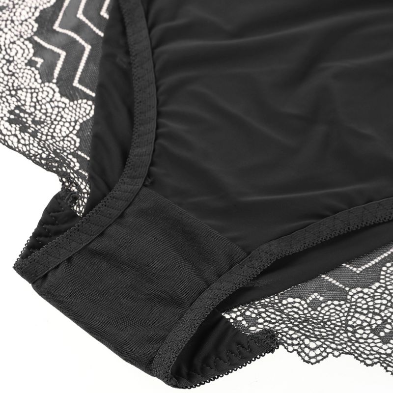 Agnes Orinda Women's Plus Size Underwire Push-Up Lace Trim Adjustable Straps Comfort Bra and Panty Set, 4 of 4