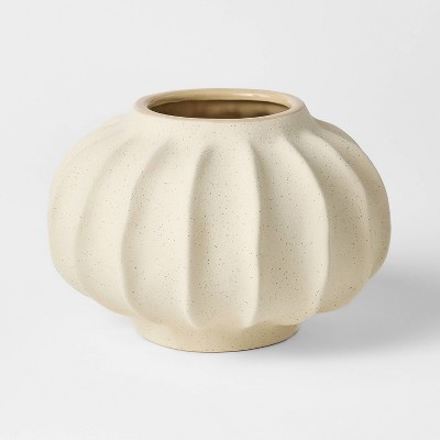 Round Wavy Ceramic Vase - Threshold™ designed with Studio McGee