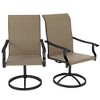 Outsunny Patio Swivel Chairs Set of 2, High Back Patio Dining Chairs with All-Weather Mesh Fabric and Metal Frame for Backyard, Porch or Garden - 4 of 4