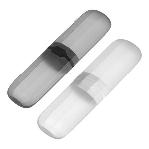 Unique Bargains Travel and Outdoor Plastic Portable Simple Storage Toothbrush Containers 8 x 2.2 x 1.2 Inch 2 Pcs - 1 of 4