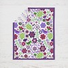Bacati - Botanical Floral Birds Purple Multicolor 4 pc Crib Bedding Set with Diaper Caddy - 4 of 4