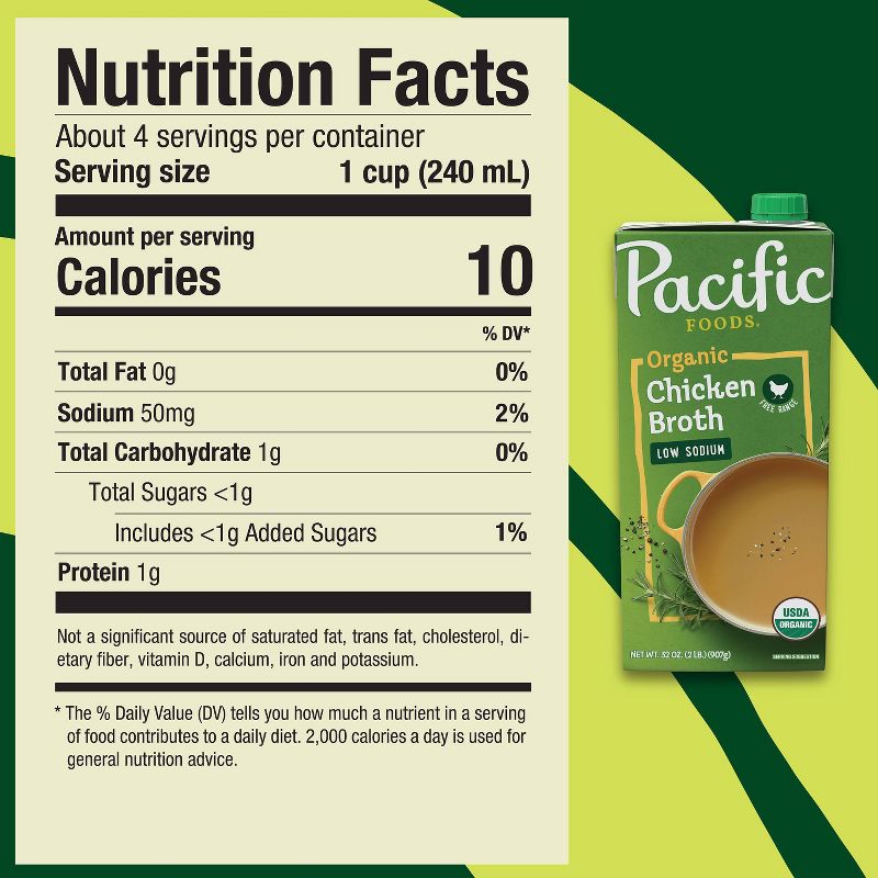 Pacific Foods Organic Gluten Free Low Sodium Free Range Chicken Broth - 32oz, 3 of 13