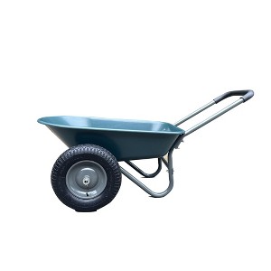 Orieon Heavy-Duty Garden Utility Cart 49"x26"x25" – Dual Wheel Dump Wagon with Steel Frame for Yard, Lawn & Outdoor Tasks. - 1 of 4