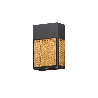 Maxim Lighting Lattice 1 - Light Wall Light in  Black/Rattan
