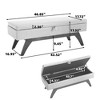 CAVINAS Rectangular Storage Ottoman Bench,Upholstered Ottoman with Solid Wood Feet for Living Room,Bedroom - 3 of 4