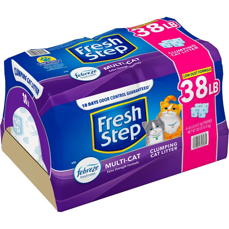 Fresh Step Multi-Cat Scented Litter with the Power of Febreze Clumping Cat Litter , 4 of 13