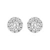 Haus of Brilliance 14K White Gold 1/3 Cttw Lab-Grown Diamond Halo Stud Earring - 2 of 4