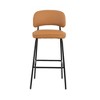 New Classic Furniture,Blythe Vegan Leather Bar Chair in Orange (Set of 2) - 3 of 4